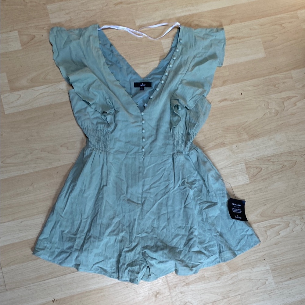 Light Green Lulus V-Neck Romper